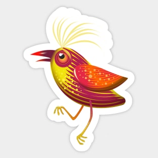 Little Striped Bird Sticker